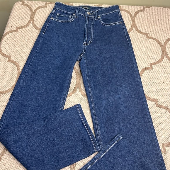Wild fable super high rise straight button fly Classic Blue Denim Jeans - Picture 16 of 17